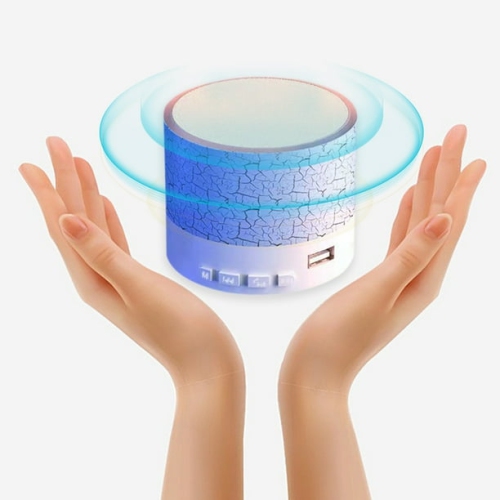 Outdoor waterproof Bluetooth speaker | Portable subwoofer | Cracked dynamic lighting effect | Wireless mini party speaker "blue version"