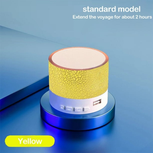 Outdoor vitality Bluetooth speaker | Portable subwoofer | Cracked colorful lighting effect | Wireless desktop mini speaker "yellow version"