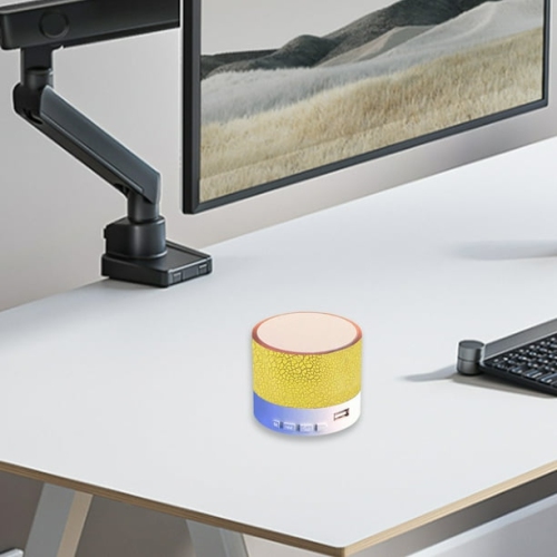 Outdoor vitality Bluetooth speaker | Portable subwoofer | Cracked colorful lighting effect | Wireless desktop mini speaker "yellow version"