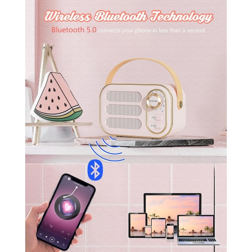 Mini Bluetooth speaker, retro, long battery life, home retro, portable mini, card-inserted speaker, high-value, car subwoofer
