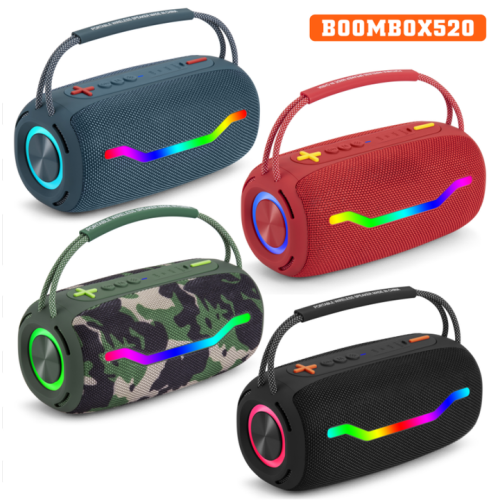 Black outdoor waterproof Bluetooth speaker | portable subwoofer | wireless party speaker | home desktop atmosphere light