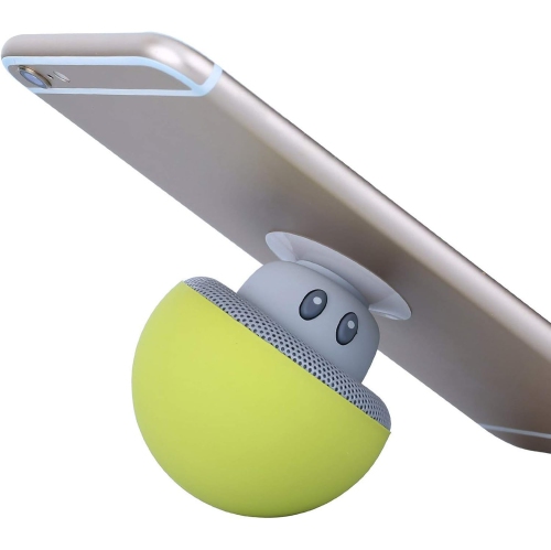 Portable speaker, smartphone speaker, Bluetooth 4.0 technology, 3 hours play time, soft silicone cover, cute mushroom speaker, suction cup design on