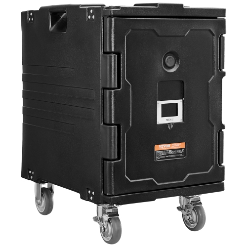VEVOR 95 Qt Insulated Food Pan Carrier, Hot Box for Catering, Food Box Carrier with Buckle, Front Loading Food Warmer with Handles, End Loader with