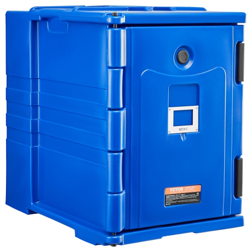 VEVOR 95 Qt Insulated Food Pan Carrier, Food Box Carrier with Double Buckles, Front Loading Food Warmer with Handles, Stackable End Loader for