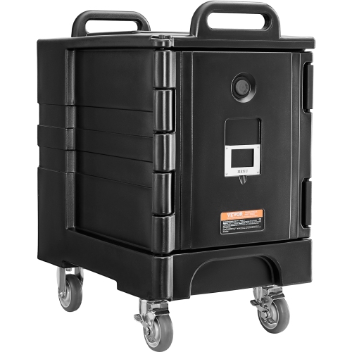 VEVOR 81 Qt Insulated Food Pan Carrier, Food Box Carrier with Double Buckles, Front Loading Food Warmer with Handles, Stackable End Loader with