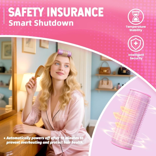 Rechargeable Electric Hair Rollers,2PCS Mini USB Heated Bangs Roller,Portable Bangs Curler for Hair Styling,Cordless Heated Hair Curler