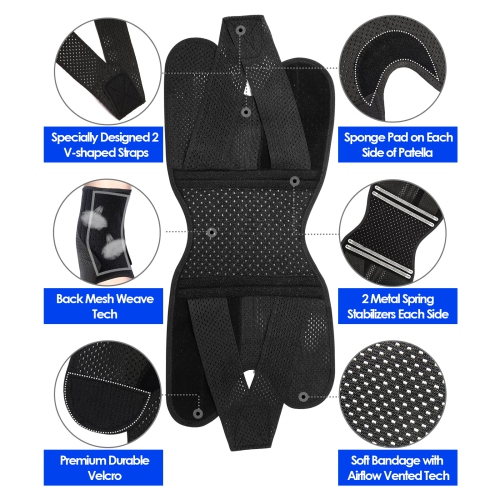 Meniscus Knee Brace, Lightweight Breathable Support Brace for Knee Pain, Fits 68-82kg