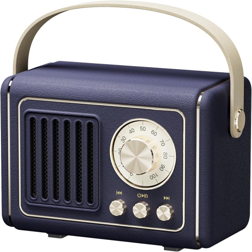 Mini haut-parleur Bluetooth rétro multifonction, haut-parleur Bluetooth rétro rechargeable, volume élevé, Bluetooth 5,0, prise en charge de cartes