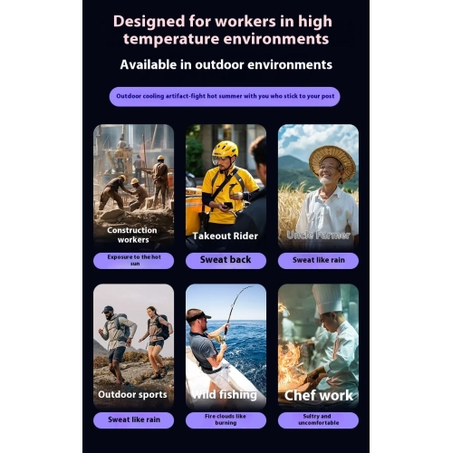 New waist hanging fan Touch lighting hanging neck small fan with LED display Night light Rechargeable wearable belt - double wind hanging neck fan