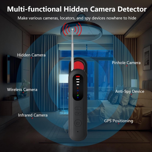 2025 Dernière version mise à jour Détecteur de caméra caché, Détecteur de caméra Spy Camera Finder Anti-Sneak Shooting Anti-Localisation