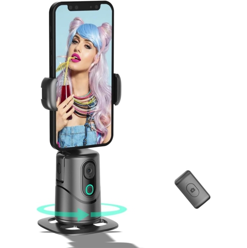 New Q12 smart follow gimbal 360 face recognition stabilizer panoramic live selfie artifact automatic face tracking mobile phone holder suitable for