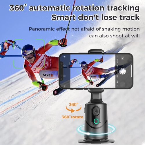 New Q12 smart follow gimbal 360 face recognition stabilizer panoramic live selfie artifact automatic face tracking mobile phone holder suitable for