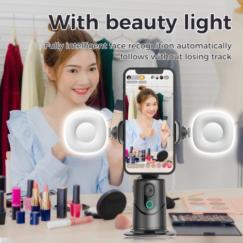 New Q12 smart follow gimbal 360 face recognition stabilizer panoramic live selfie artifact automatic face tracking mobile phone holder suitable for