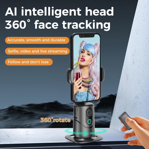New Q12 smart follow gimbal 360 face recognition stabilizer panoramic live selfie artifact automatic face tracking mobile phone holder suitable for