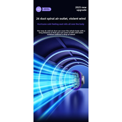 New waist hanging fan Touch lighting hanging neck small fan with LED display Night light Rechargeable wearable belt - single wind hanging waist fan