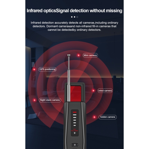 Détecteur de caméra T011, détecteur anti-peeping, détecteur GPS anti-positionnement, détecteur anti-surveillance, détection magnétique, Détecteur