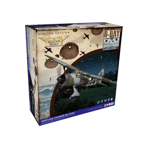Corgi AA36810 Westland Lysander Mk.III(SD) JR-P, F/O 'Lucky' Newhouse Die-cast Model