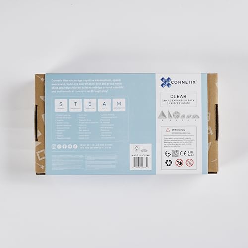 CONNETIX Clear Shape Expansion Pack, 24 Pieces