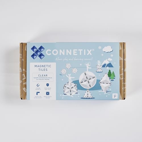 CONNETIX Clear Shape Expansion Pack, 24 Pieces