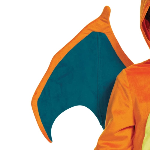 Charizard Costume for Kids, Official Pokemon Costume Hooded Jumpsuit, Child Size Medium