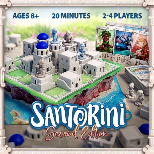 Santorini: Second Edition - an Elegant, Accessible Strategy Game Based in Greek Mythology | Ages 8+ | Plays in 20 Minu..