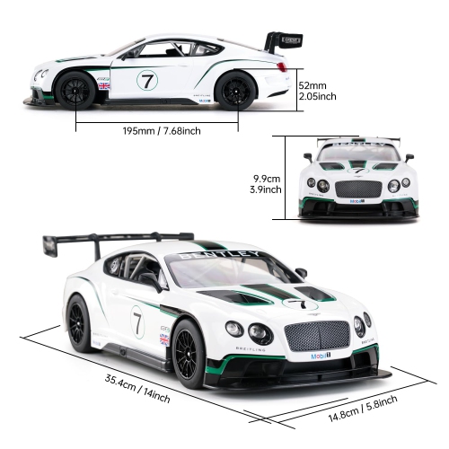 RASTAR RC Cars 1/14 Bentley Continental GT3 Toy Vehicles Racing Cars Bentley Remote Control Car for Kids Adults, 2.4G
