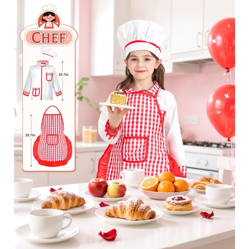 Sinuo Boy's Dress Up Costumes Trunk Set 11pcs, Pirate, Chef, Construction Worker, Policeman Costume Fit Kids Age from ..