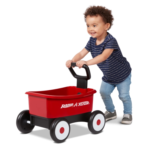 Radio Flyer Push & Pull Walker Wagon, 2-in-1 Wagon, Ages 1-4, Red Walker Toy Wagon