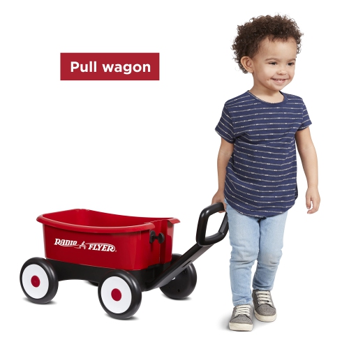 Radio Flyer Push & Pull Walker Wagon, 2-in-1 Wagon, Ages 1-4, Red Walker Toy Wagon