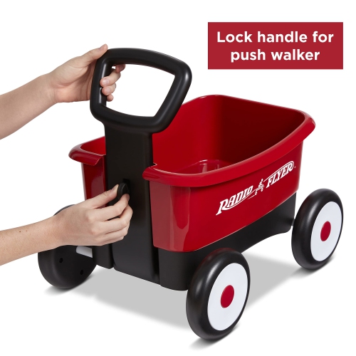 Radio Flyer Push & Pull Walker Wagon, 2-in-1 Wagon, Ages 1-4, Red Walker Toy Wagon