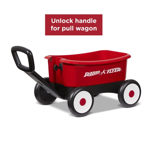 Radio Flyer Push & Pull Walker Wagon, 2-in-1 Wagon, Ages 1-4, Red Walker Toy Wagon