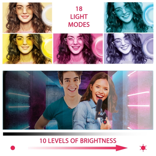 Canal Toys Studio Creator 360 Video Maker Kit, Green Screen and Tripod, Face and Motion Tracker, 10" Light Ring, Multi..