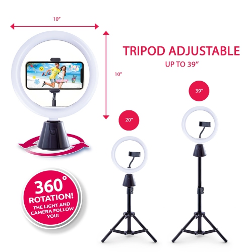 Canal Toys Studio Creator 360 Video Maker Kit, Green Screen and Tripod, Face and Motion Tracker, 10" Light Ring, Multi..