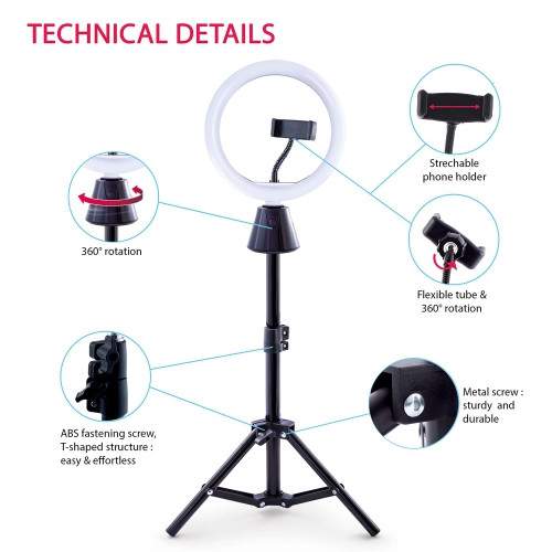 Canal Toys Studio Creator 360 Video Maker Kit, Green Screen and Tripod, Face and Motion Tracker, 10" Light Ring, Multi..