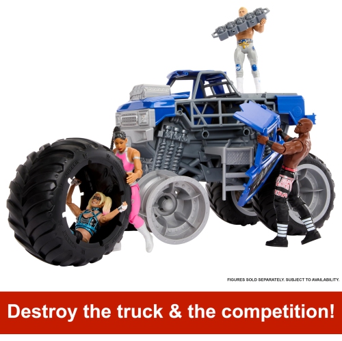 Mattel WWE Action Figure Vehicle WWE Wrekkin Slam Crusher Monster Truck with 8 Breakaway Parts