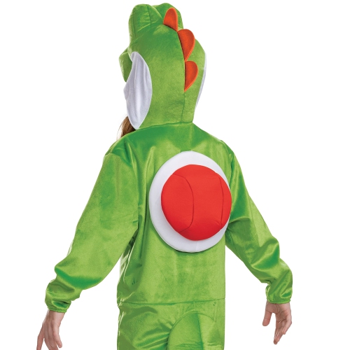 Yoshi Costume Hooded Jumpsuit, Official Super Mario Character Costume for Kids, Size