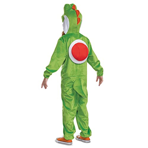 Yoshi Costume Hooded Jumpsuit, Official Super Mario Character Costume for Kids, Size