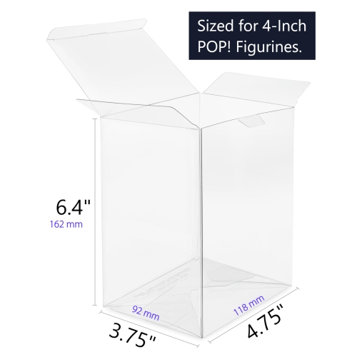 TitanShield 0.5mm Pop Protectors Sleeve Case Compatible with Funko - 4" Inch Pop! Vinyl Figures