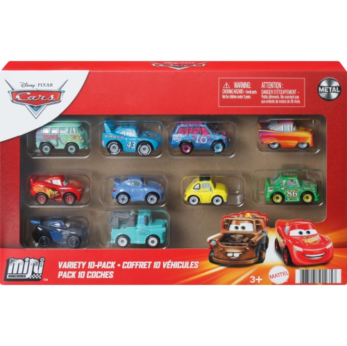 Mattel Disney Pixar Cars Mini Racers 10 Pack of Collectible Toy Vehicles for Kids & Collectors Ages 3 Years Old & Up