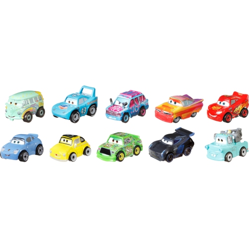 Mattel Disney Pixar Cars Mini Racers 10 Pack of Collectible Toy Vehicles for Kids & Collectors Ages 3 Years Old & Up
