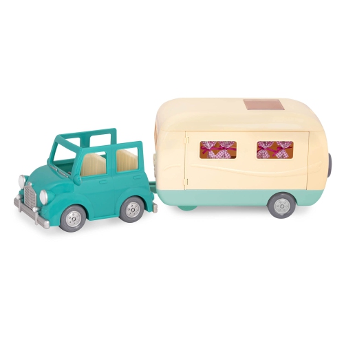 Li’l Woodzeez – Toy Car – Toy Camper – Figurine Playset – Camping Playset – 3 Years + – Happy Camper