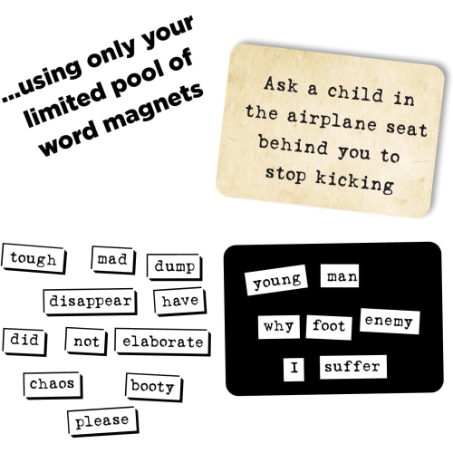 Ransom Notes - The Ridiculous Word Magnet Party Game & Expansion Pack One Bundle, 3+ Players