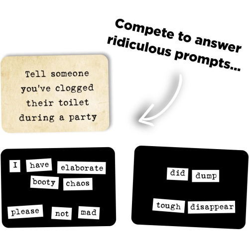 Ransom Notes - The Ridiculous Word Magnet Party Game & Expansion Pack One Bundle, 3+ Players