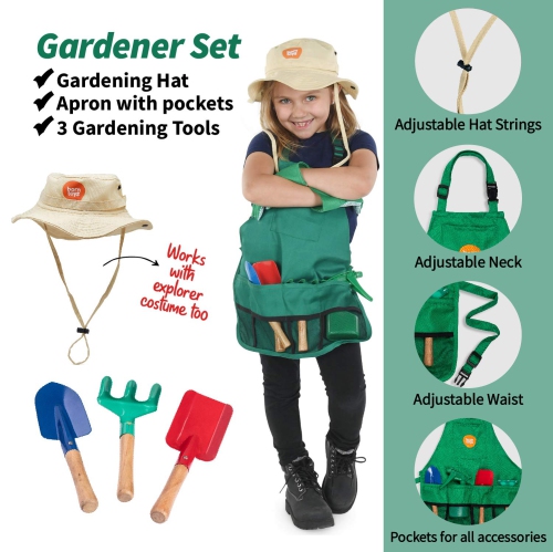 Born Toys Outdoor Explorer Kit for Kids & Dress Up & Pretend Play Costume for Ages 3-7
