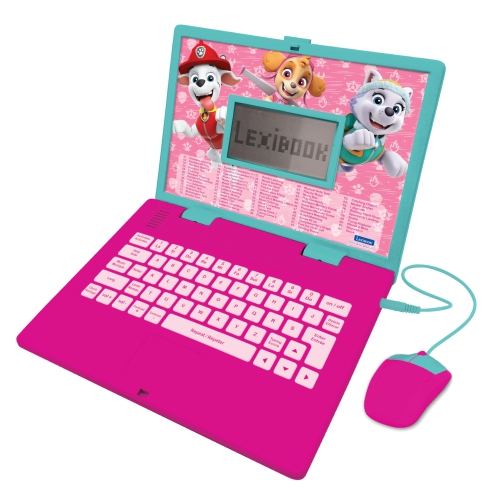 Paw Patrol Pink Colours Bilingual Talking Educational Laptop – 124 Activities in English and French