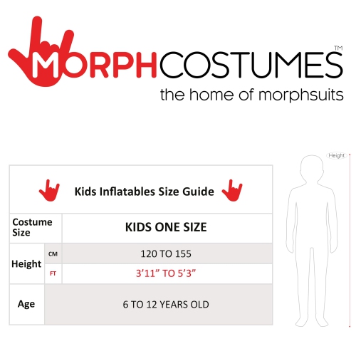 Morph Costumes Kids Inflatable Pirate Costume Blow Up Mermaid Costume For Girls and Boys Halloween Outfit