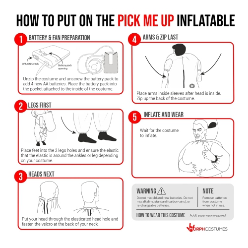 Morph Costumes Kids Inflatable Pirate Costume Blow Up Mermaid Costume For Girls and Boys Halloween Outfit