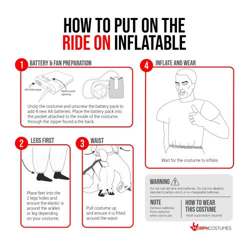 Morph Costumes Inflatable 3 Headed Dog Costume For Kids Ride On Halloween Greek Costume