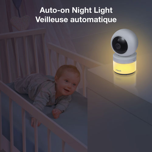 VTech 5" Video Baby Monitor with 2 Cameras, Pan/Tilt, Night Light & Two-Way Communication (VM5263-2)