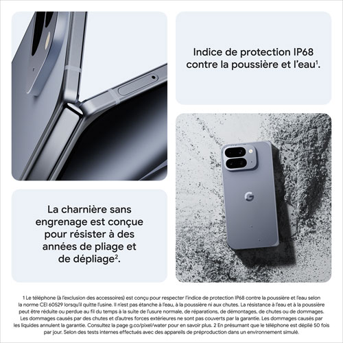 Pixel 10 Pro Fold 512 Go de Google avec Freedom Mobile - Jade - Paiement Balance mensuel